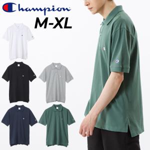 チャンピオン 半袖 ポロシャツ メンズ Champion カノコポロ スポーツ カジュアル ウェア 男性 ワンポイント シンプル コットン100% トップス /C3-X355｜APWORLD