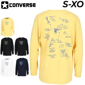 コンバース 長袖 Tシャツ メンズ CONVERSE プリントT バスケットボール トレーニング スポーツウェア 吸汗速乾 男性 男子 中学生 高校生 ロンT /CB232367L｜apworld