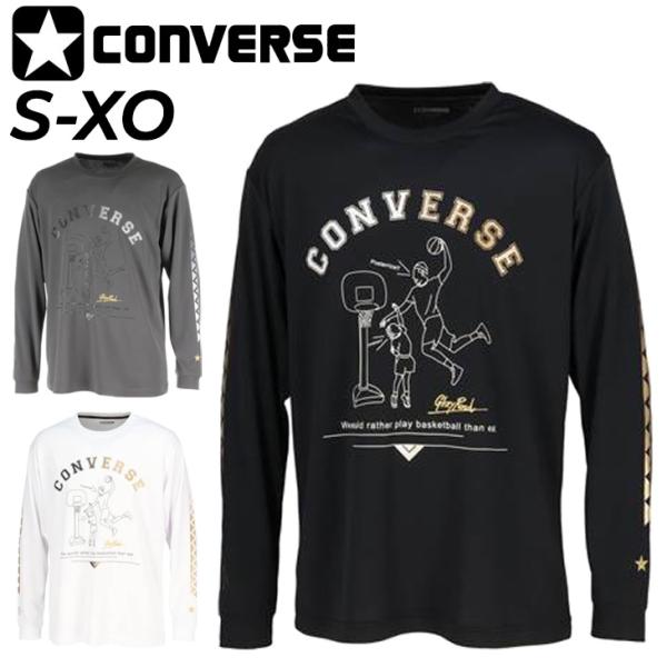 コンバース 長袖 Tシャツ メンズ CONVERSE ゴールドシリーズ GSプリントT バスケットボ...