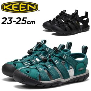 キーン レディース サンダル 水陸両用 KEEN CLEARWATER CNX サンダルシューズ スリッポン 女性用 黒 ブラック 緑 アウトドアサンダル キャンプ /CLWT-CNXW