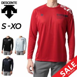 Tシャツ 長袖 メンズ レディース デサント DESCENTE バレーボール 吸汗速乾 トレーニング スポーツウェア クルーネック 練習着 トップス ユニセックス /DVUUJB52