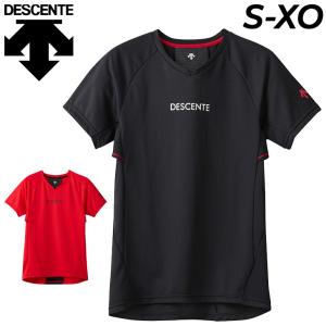 デサント 半袖 Tシャツ メンズ レディース DESCENTE バレーボールウェア 半袖シャツ 吸汗 速乾 トップス 練習着 トレーニング ユニセックス /DVUXJA50｜apworld