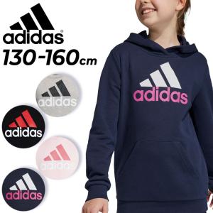 アディダス パーカー スウェット キッズ 130-160cm 子供服/adidas ビッグロゴ プルオーバー/スポーツウェア フーディ 子ども 男の子 女の子 カジュアル /ECO47｜apworld