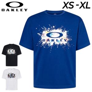 オークリー 半袖 Tシャツ メンズ OAKLEY 吸汗速乾 接触冷感 UVカット プリントT トレーニング スポーツウェア フィットネス ランニング ジム 男性 トップス｜apworld