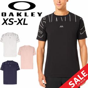 オークリー 半袖 Tシャツ メンズ OAKLEY 吸汗速乾 軽量 クルーネック トレーニング スポーツウェア ウエア ランニング ジム 運動 男性用 服 黒 白 紺 /FOA406320｜apworld