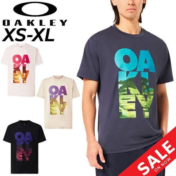 オークリー 半袖 Tシャツ メンズ OAKLEY プリントT クルーネック 接触冷感 吸汗速乾 UP...