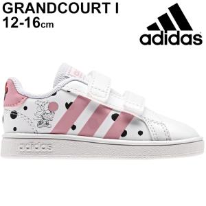 キッズ ベビー スニーカー シューズ 女の子 12-16.0cm 子供靴/アディダス adidas グランドコート GRANDCOURT I ミニーマウス /FZ3229｜apworld