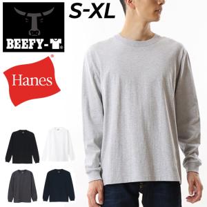 Hanes / 長袖Tシャツ/XL/コットン/WHT/無地 Hanes（ヘインズ） SHIRO シロ tシャツ 長袖 無地 ロンT Hanes クルー
