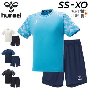 ヒュンメル 半袖Tシャツ ハーフパンツ メンズ 上下 2点セット/hummel プラクティススーツ セットアップ/トレーニング スポーツウェア 男性 上下組 /HAP1176SP｜apworld