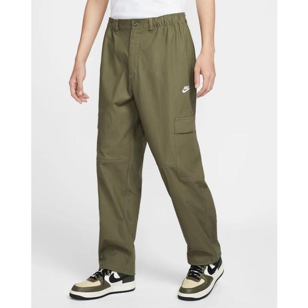 ナイキ カーゴパンツ メンズ NIKE スポーツウェア クラブ ウーブン ロングパンツ 無地 ワンポ...