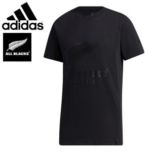 Tシャツ 半袖 メンズ アディダス adidas ALL BLACKS オールブラックス FAN T/ラグビー スポーツウェア ビッグロゴ クルーネック 丸首 /IXA00-GD9047