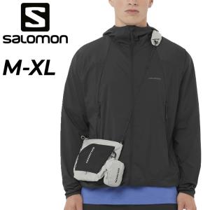 サロモン ウィンドブレーカー 長袖 メンズ SALOMON OUTWIND 男性用 ジャケット 軽量 耐風 登山 コンパクト収納 ウインドブレーカー フード付き /LC27614
