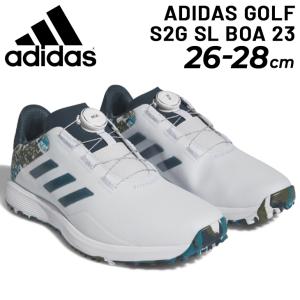 アディダス メンズ ゴルフシューズ 3E相当 幅広 スパイクレス adidas GOLF S2G SL BOA 23 ダイヤル式 ローカット 男性用 靴 S2G SL ボア 23 /LIJ44｜apworld