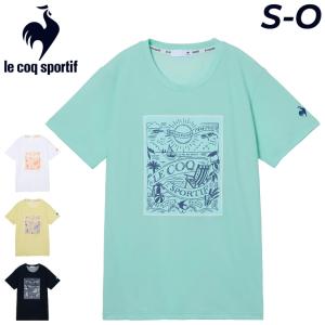 ルコック 半袖シャツ レディース le coq sportif 接触冷感 ポリエチレン 半袖Tシャツ 涼感 ひんやり 夏Tシャツ UVカット 女性 半そで トレーニング /LT6SHT06L