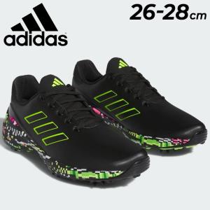 アディダス メンズ ゴルフシューズ adidas GOLF ゼットジー23 グリッチ 高機能 メンズシューズ ローカット ひも靴 男性用 ブラック 黒 くつ ブランド/MCG32｜apworld