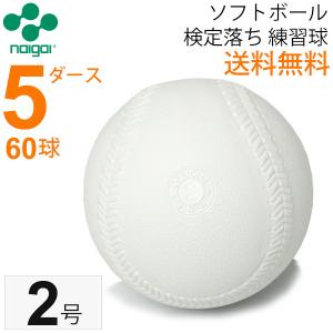 ナイガイ ソフトボール  検定落ち 2号  練習球  5ダース