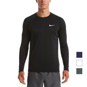 ナイキ メンズ ラッシュガード USサイズ 水着 NIKE SWIM エッセンシャル 長袖 ハイドロガード 紫外線対策 UPF40+ 速乾 男性用 /NESSA587【返品不可】｜APWORLD
