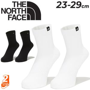 ノースフェイス 靴下 2足組 メンズ レディース THE NORTH FACE オーガニックコットン 2P ソックス 抗菌防臭 くつした アウトドア デイリー カジュアル/NN82314の商品画像