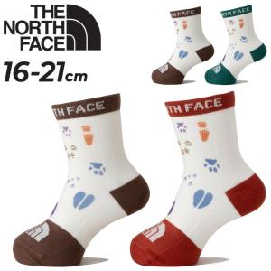 ノースフェイス 子供用 靴下 2足組 キッズ ジュニア 16-21cm 2サイズ THE NORTH FACE プリント 2P アンクル 抗菌防臭 2足セット 2足パック 滑り止め付 NNJ82311｜apworld