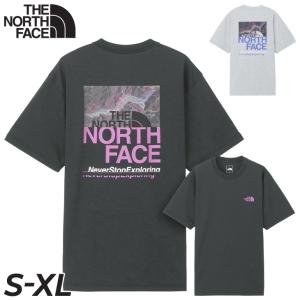 ノースフェイス 半袖 Tシャツ メンズ ユニセックス THE NORTH FACE ハーフスウィッチングロゴティー バックプリント 速乾 アウトドアウェア ウエア /NT32458｜apworld