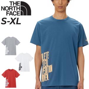 ノースフェイス 半袖 Tシャツ メンズ THE NORTH FACE TNFメッセージティー 吸汗速乾 抗菌防臭 UVケア アウトドアウェア スポーツ フィットネス /NT32487｜apworld