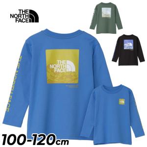 ザ・ノース・フェイス キッズ 長袖 Tシャツ 100-120cm THE NORTH FACE トドラー L/Sグラフィックティー 幼児 子供服 コットン ロンT 長そで /NTT32537