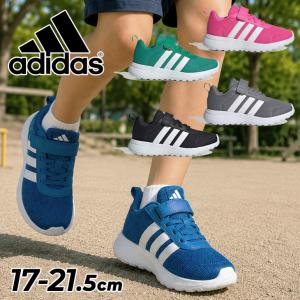 アディダス キッズ ジュニア スニーカー 17-21.5cm adidas VL ムーヴ EL C 子供靴 軽量 ゴム紐 面ファスナー メッシュ 通気性 キッズシューズ 男の子 /OQT09