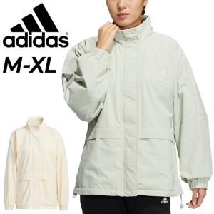 ウィンドブレーカー レディース アウター/アディダス adidas ウーブンジャケット 裏トリコット起毛/スポーツウェア ルーズフィット ナイロン 女性 上着 /P1797