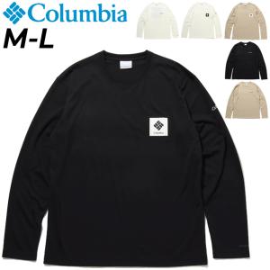 長袖 Tシャツ メンズ/コロンビア Columbia アウトドアウェア 薄手 吸汗速乾 UVカット 男性 ロゴ プリントT ロンT カジュアル おしゃれ トップス/PM0404