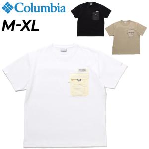 半袖 Tシャツ メンズ コロンビア Columbia ディスペアーベイS/Sクルー/胸ポケット アウトドアカジュアル ウェア ポケＴ 吸湿速乾 UVカット 男性 /PM0987｜apworld