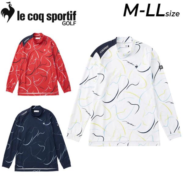 ルコック ゴルフシャツ メンズ 長袖 モックネック le coq sportif golf ストレッ...