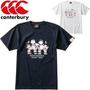 半袖Tシャツ メンズ レディースカンタベリー canterbury CCCピーナッツティーシャツ スヌーピー/ラグビー日本代表 コラボ 桜ロゴ 2020年ONE TEAM/RA30486｜apworld