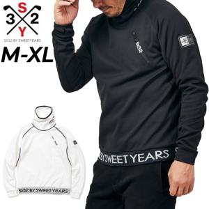 SY32 by SWEET YEARS GOLF メンズ ハイネック 長袖シャツ スウィートイヤーズ ゴルフウェア ミドルレイヤー ラグラン袖 トップス 男性 紳士用 /SYG-23A12｜apworld