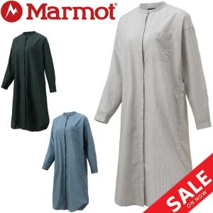 長袖 シャツワンピース レディース/マーモット Marmot 四角友里コラボ シアサッカーワンピース/アウトドア カジュアル ウェア 女性 春夏 /TOWRJB76YY