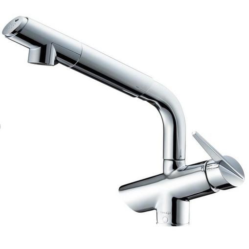 タカギ JK106MN-1NBF シングルレバー混合栓(ワンホール型) 蛇口一体型浄水器 みず工房 ...