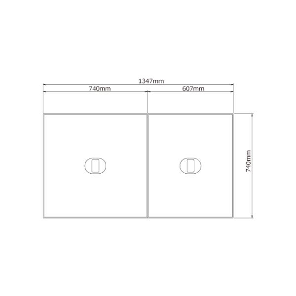 ノーリツ KHHSH05 取っ手付断熱ふろふた(FD-SYB1678RT-WH/SB KHH) 組み...