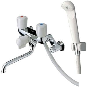 【あすつく】TOTO TMS20C ２ハンドルシャワー金具 壁付タイプ スプレー(節水) 一時止水あり