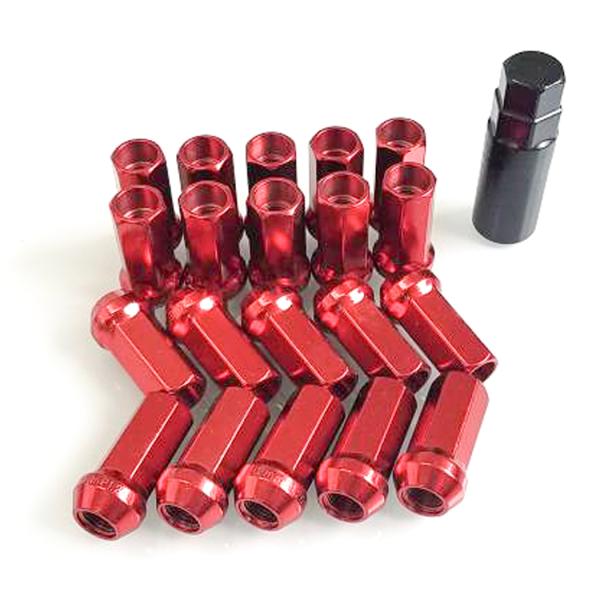 ホイールナット　レーシング ナット　貫通タイプ【レッド】M12×P1.25　AQMF+