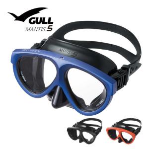 ダイビングマスク GULL/ガル マンティス5 ブラック シリコン ダイビング 軽器材 水中メガネ 二眼