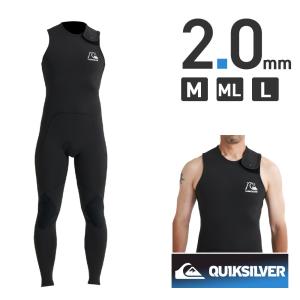 QUIKSILVER クイックシルバー ウェットスーツ メンズ ロングジョン ロンジョン ベルクロ マジックテープ サーフィン ウエットスーツ ノースリーブ｜aqrosnetshop