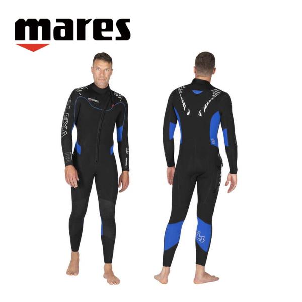 ウェットスーツ 5mm 4mm フレクサ メンズ フルスーツ フロントファスナー ストレッチジャージ...