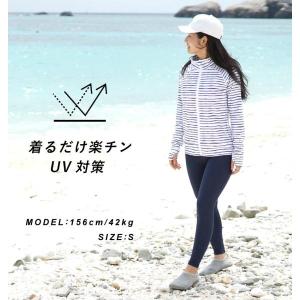 ラッシュガード レディース 長袖 ジップアップ...の詳細画像3