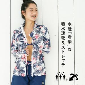 ラッシュガード レディース 長袖 ジップアップ...の詳細画像4