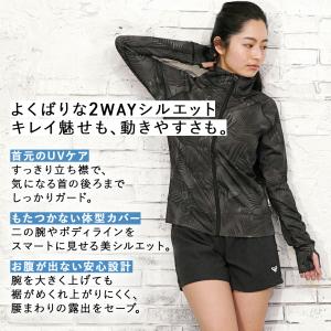 ラッシュガード レディース 長袖 ジップアップ...の詳細画像5