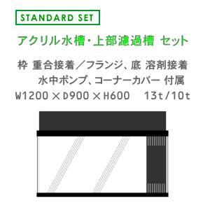 W1500×D750×H600 アクリル水槽 スタンダードセット : 水槽工房アクア