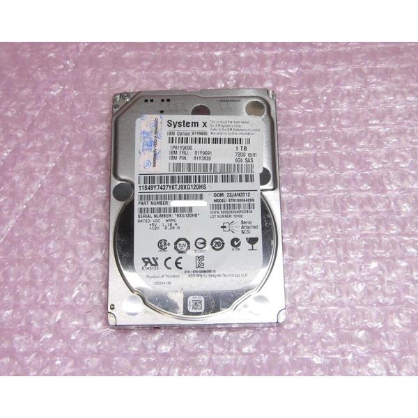 IBM 81Y9691(81Y3820) SAS 1TB 7200rpm 6Gb 2.5インチ 中古...