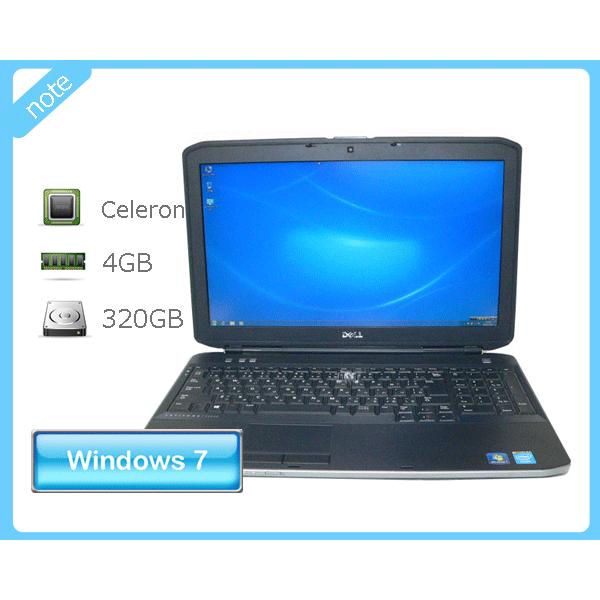 ノートパソコン Windows7 DELL Latitude E5530 Celeron 1005M...