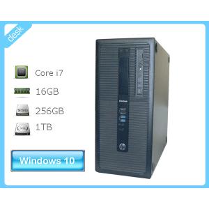 Windows10 Pro 64bit HP EliteDesk 800 G1 TWR (G4J17PA#ABJ) Core i7-4790 3.6GHz メモリ 16GB HDD 1TB(SATA) + 256GB(新品SSD) DVDマルチ Radeon HD 8490｜aqua-light