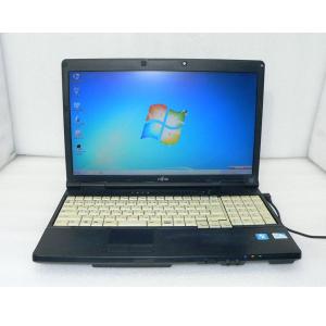 Windows7 富士通 LIFEBOOK A552/F(FMVNA7FE) Celeron B730 1.8GHz メモリ 2GB HDD 320GB(SATA) DVD-ROM 15.6インチ キーボード目立つ黄ばみ