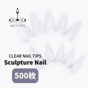 ネイルチップ クリア ハーフ チップ 約500枚 10サイズ